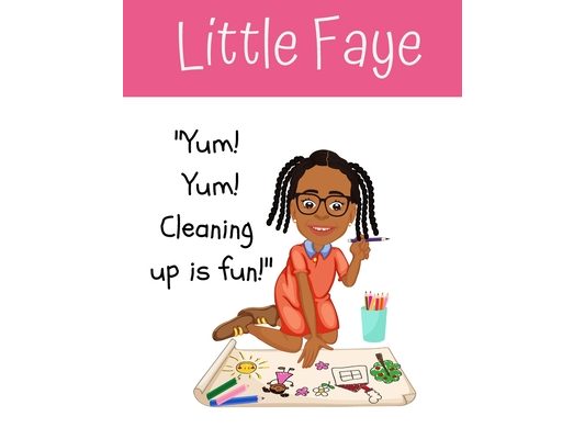 Little Faye in "Yum! Yum! Cleaning up is fun!"