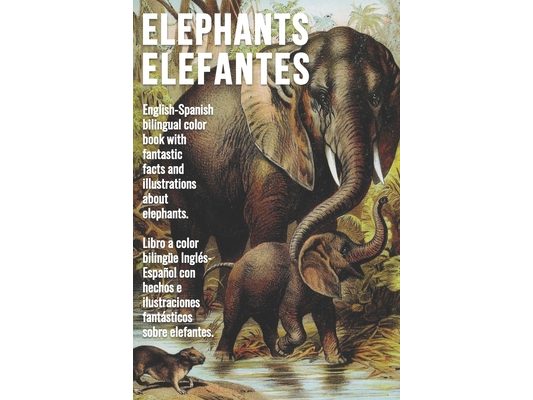 Elephants - Elefantes: English-Spanish bilingual color book with fantastic facts and illustrations about elephants - Libro a color bilingüe I