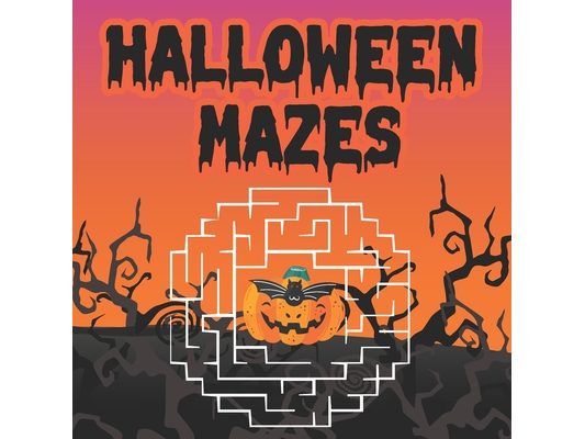 Halloween Mazes: Activity Maze Book Problem Solving Puzzle With Solutions for Girls Boys Kids Amazing Halloween Books Unique Gifts for