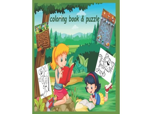 Coloring Book & puzzle: coloring book & puzzle