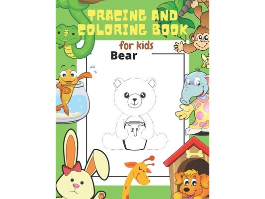 Tracing and Coloring Book for Kids: Let Your Kids Practice Drawing 36 Cute Animals and Have Fun While Learning. Your Kids Will Get to know the Names o