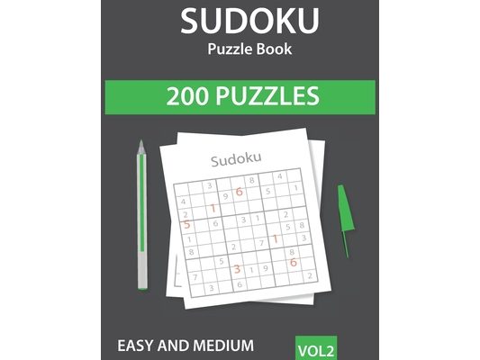 Sudoku Puzzle Book: 200 Easy to Medium Sudoku Puzzles with Solutions - Vol. 2