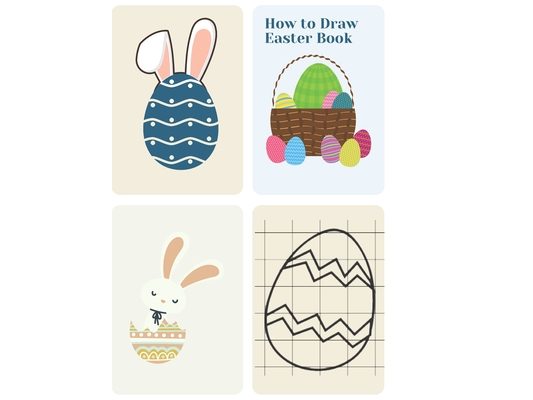 How to Draw Easter Book: Drawing Grid Activity Book for Kids (Easter Things, Bunny, Egg, Basket and Other Cute Stuff)