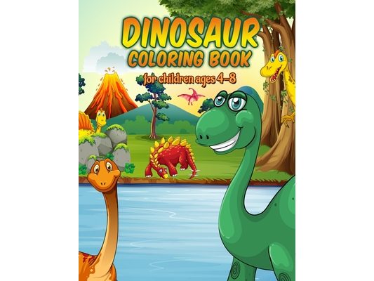 Dinosaur Coloring Book for Children ages 4-8