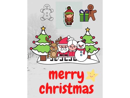 Merry christmas: Merry christmas merry christmas coloring book for kids. boys and girls.