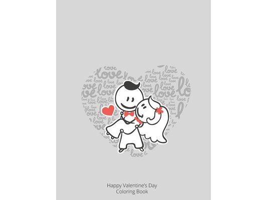 Happy Valentine's Day: Valentine's Day Coloring Book For Kids And Adults