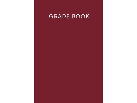 Grade Book: Grade booklet for pupils and students - Design: Red