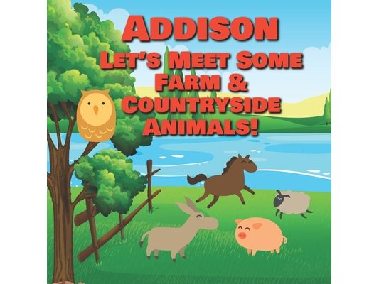 Addison Let's Meet Some Farm & Countryside Animals!: Farm Animals Book for Toddlers - Personalized Baby Books with Your Child's Name in the Story - Ch