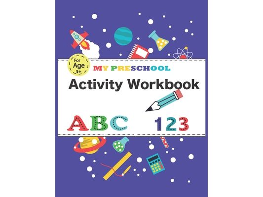My Preschool Activity Workbook, abc/123: connect the matching images, connect the dots, sight word worksheets, match the shapes, Kids coloring activit