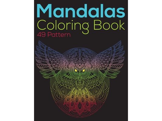 Mandala Coloring Book: 49 Pattern - Relaxing Coloring Pages - animal-collection-drawing - 49 Paper - 8.5 x 11