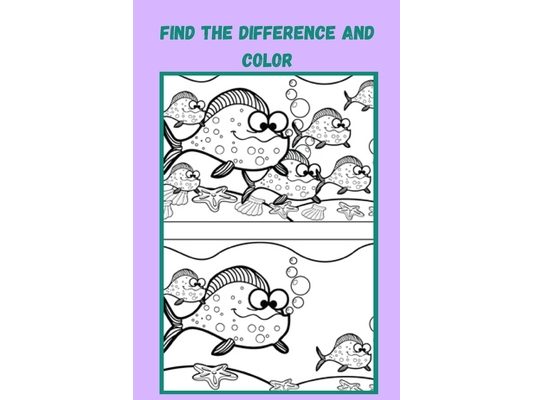 Find the difference and color of the pictures: Our children deserve to mix play and drawing