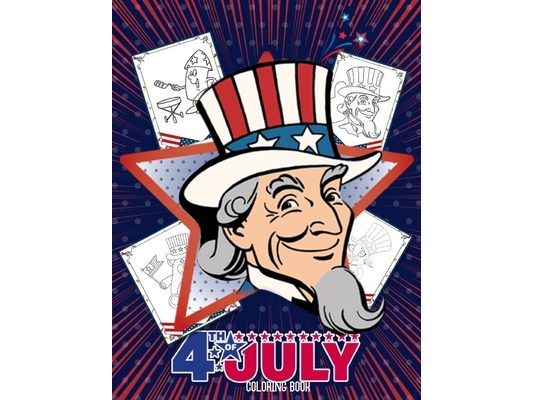 4th Of July Coloring Book: Fourth 4th of July Coloring Book for Kids 60 large Pages of United States Symbols and Icons - Independence Day (Patrio
