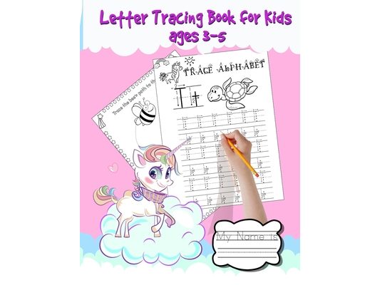 letter Tracing Book for Kids Ages 3-5: Shapes, numbers and letter tracing book for preschoolers. Over 120 pages. From easy to difficult fun tracing ac