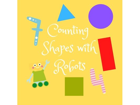 Counting Shapes with Robots: A Fun Full Color Picture Puzzle Book for 2-6 Year Olds