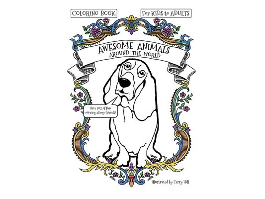 Awesome Animals Around the World Coloring Book