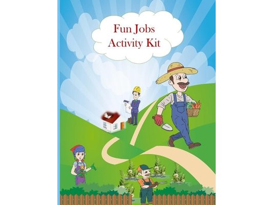 Fun Jobs Activity Kit: On 54 Pages, (Size, 8.5 in × 11), (Ages 7 - 8) Dot to Dot(11), I Want to Be(28), Match the Word to Picture(28), Name of Job(27)