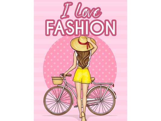 I Love Fashion: Chic And Stylistic Fashion Activity Book, Images Of Bags, Dresses, Makeup And Accessories To Color