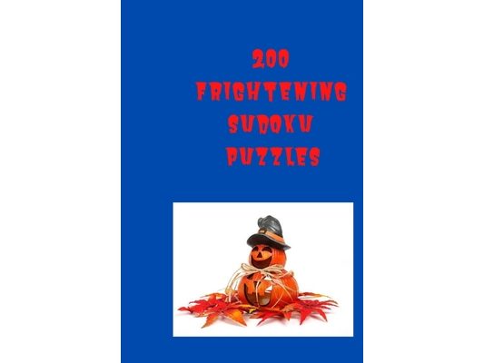 200 Frightening Sudoku Puzzles: halloween themed sudoku number puzzle notebook