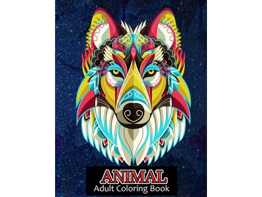 Animal adult coloring book: 100 Beautiful Animals Designs for Stress Relief and Relaxation