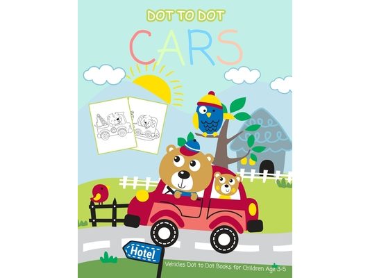 Dot to Dot Cars: 1-20 Vehicles Dot to Dot Books for Children Age 3-5