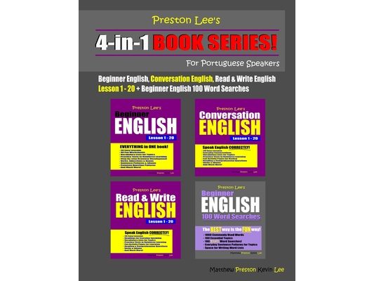 Preston Lee's 4-in-1 Book Series! Beginner English, Conversation English, Read & Write English Lesson 1 - 20 & Beginner English 100 Word Searches For