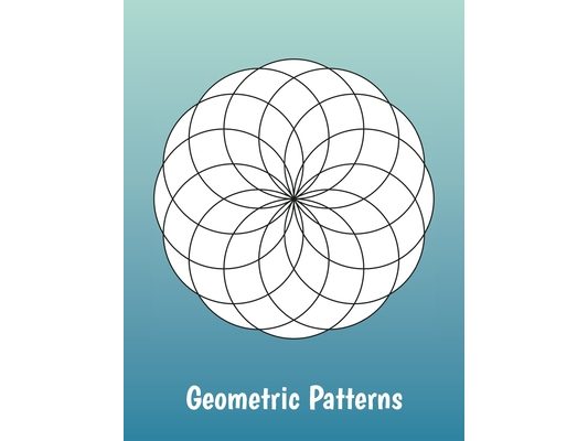 Geometric Patterns: Intricate coloring book pages for adults and teens