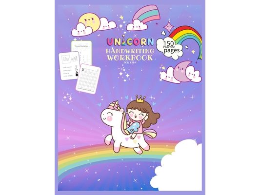 Unicorn Handwriting Workbook for Kids: Unicorn Handwriting Practice Paper Letter Tracing Workbook for Kids - Unicorn Letters Writing - Kindergarten Wr