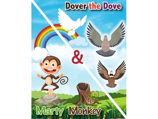Dover the Dove & Marty Monkey
