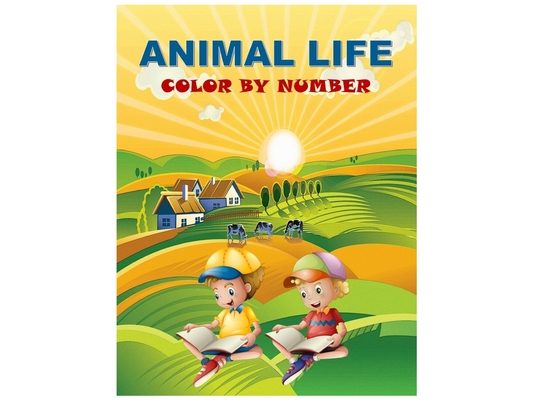 Animal Life Color By Number: Coloring Book for Kids Ages 4-8