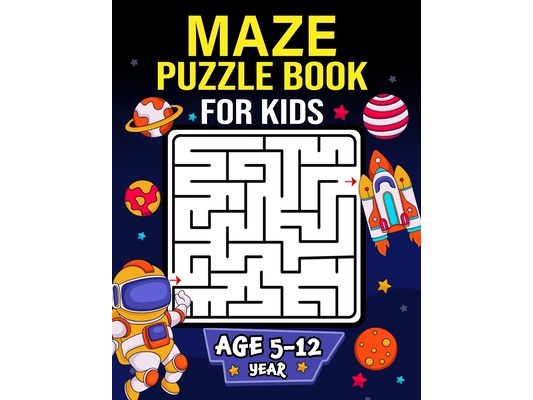Maze Puzzle Book for Kids age 5-12 years: Activity Book for Kids (Maze Books for Kids) with coloring pages