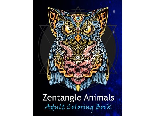 Zentangle animals adult coloring book: coloring books for Girls, Easy, and Relaxing Animal Lovers coloring book