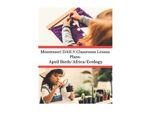 Montessori DAILY Classroom Lesson Plans: April Birds/Africa/Ecology