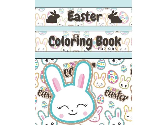 Easter Coloring Book For Kids: 30 Cute & Fun Images Large Print ( 8.5 x 11 Inch )