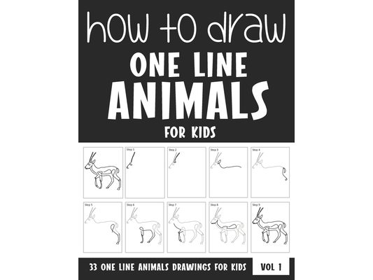 How to Draw One Line Animals for Kids