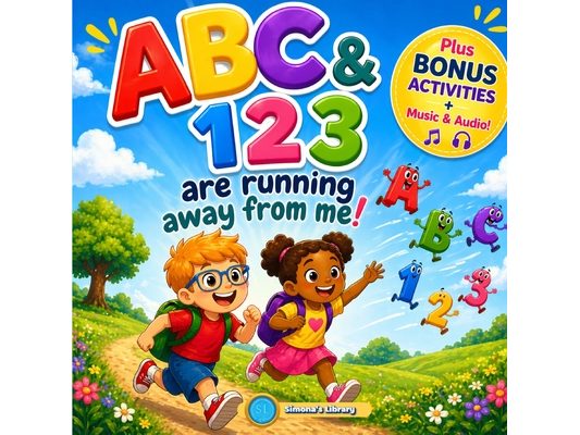 ABC & 123 Are Running Away from Me: ABC and 123 Book with Colouring Pages
