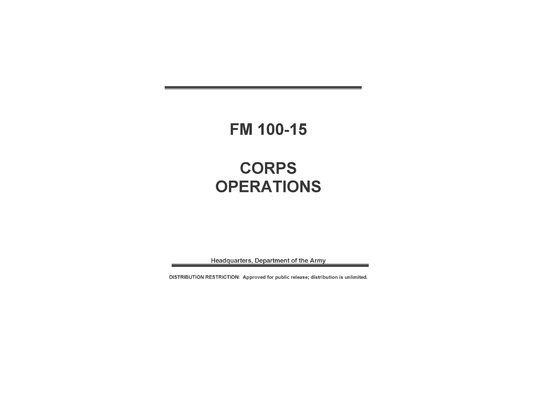 FM 100-15 Corps Operations