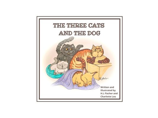 The three cats and the dog