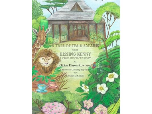 A Tale of Tea and Safaris: A Cross-Stitch Cat Story