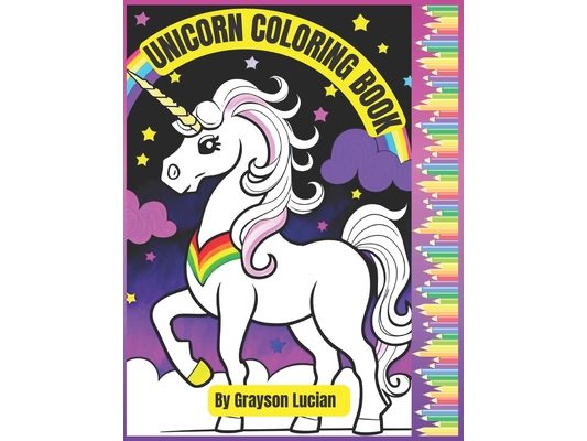 Unicorn coloring book: A unicorn themed coloring book