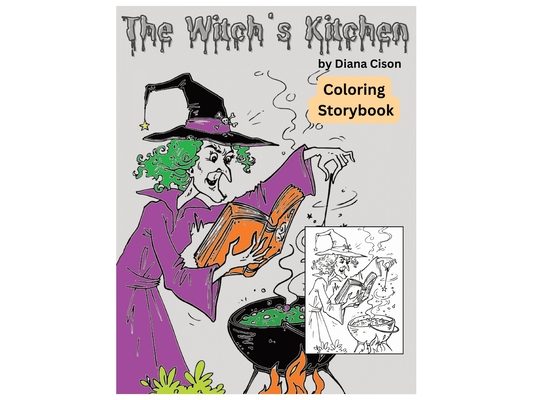 The Witch's Kitchen - Halloween Storybook and Coloring Book: Halloween Coloring Storybook