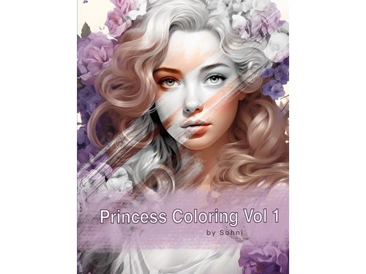 Princess Coloring vol 1: Princess theme coloring book for both kids and adults