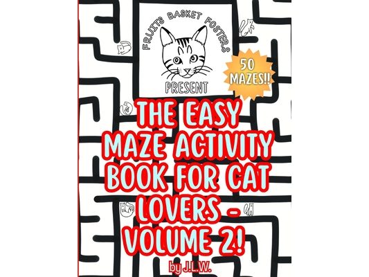 The Easy Maze Activity Book for Cat Lovers - Volume 2!