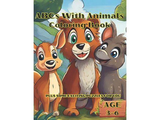 ABCs With Animals Coloring Book