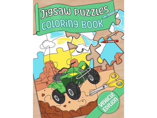 Jigsaw Puzzles Coloring Book: Vehicle edition