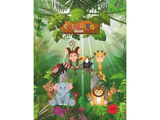 A-Z Animals First Coloring Book: For toddler 1-3 years Simple Easy style Diverse illustration
