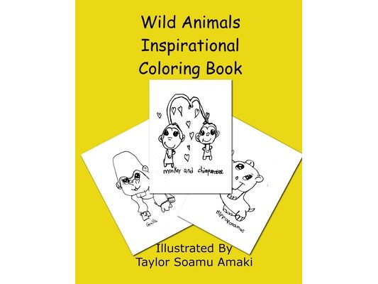 Wild Animals Inspirational Coloring Book