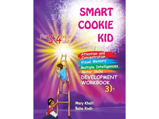 Smart Cookie Kid For 3-4 Year Olds Attention and Concentration Visual Memory Multiple Intelligences Motor Skills Book 3B