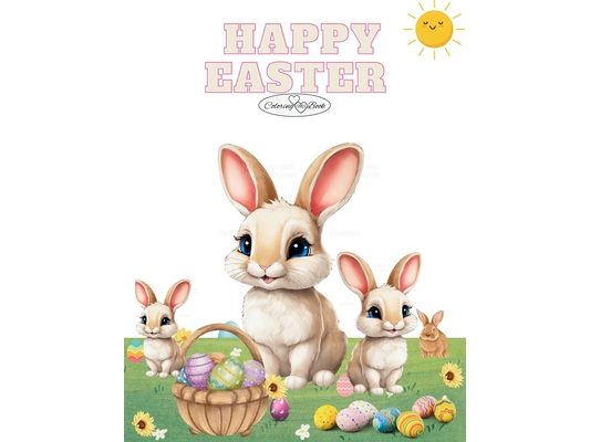 Happy Easter Coloring Book
