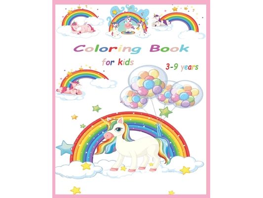 Unicorn coloring book for kids 3-9 years