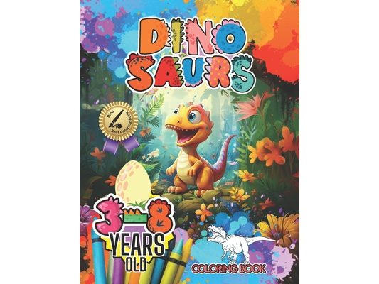 Coloring book Dinosaurs: Ages 3 to 8, coloring book, education, learn by coloring different types of dinosaurs